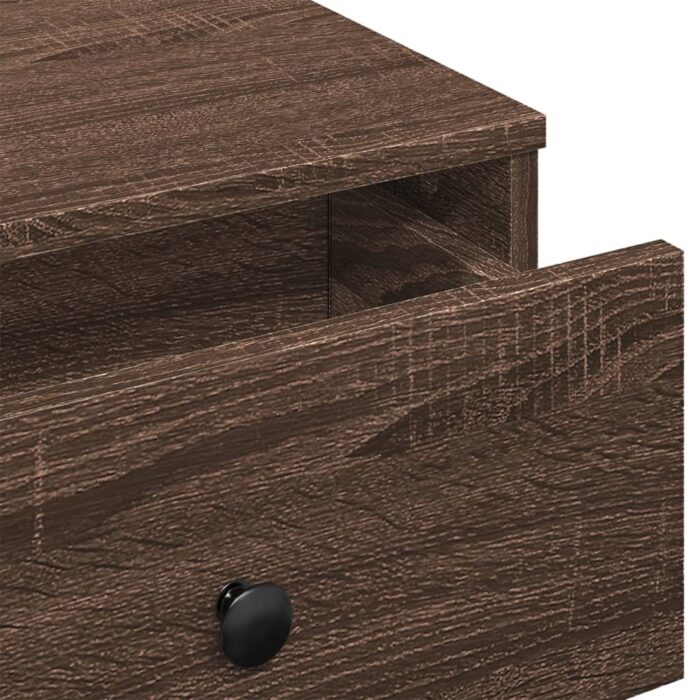 Table basse Chêne marron 90x90x28 cm Bois d'ingénierie – Image 6