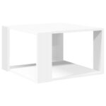 Table basse blanc 51,5x51,5x30 cm bois d'ingénierie – Image 4