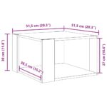 Table basse blanc 51,5x51,5x30 cm bois d'ingénierie – Image 7