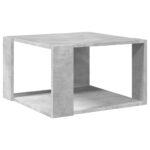 Table basse gris béton 51,5x51,5x30 cm bois d'ingénierie – Image 4