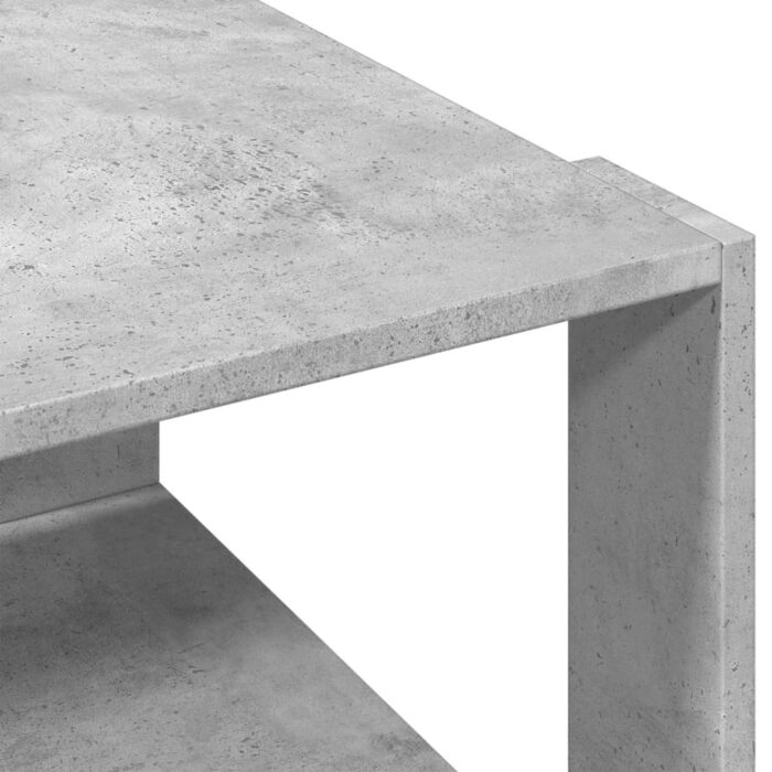 Table basse gris béton 51,5x51,5x30 cm bois d'ingénierie – Image 5
