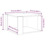 Table basse gris béton 51,5x51,5x30 cm bois d'ingénierie – Image 7