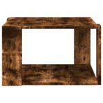 Table basse chêne fumé 51,5x51,5x30 cm bois d'ingénierie – Image 3
