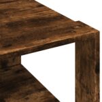 Table basse chêne fumé 51,5x51,5x30 cm bois d'ingénierie – Image 5
