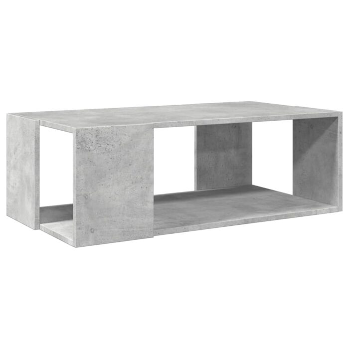 Table basse gris béton 89,5x48x30 cm bois d'ingénierie – Image 4
