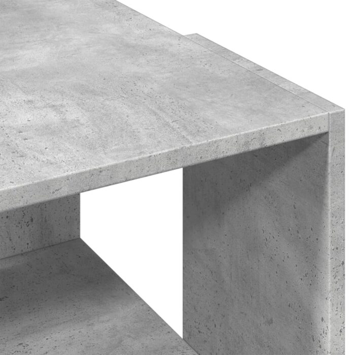 Table basse gris béton 89,5x48x30 cm bois d'ingénierie – Image 5