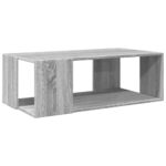 Table basse sonoma gris 89,5x48x30 cm bois d'ingénierie – Image 4