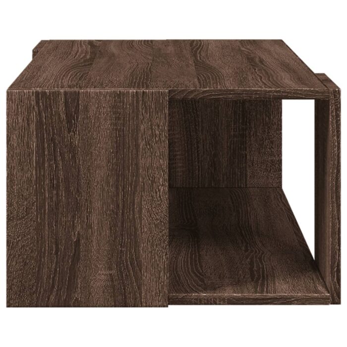Table basse chêne marron 89,5x48x30 cm bois d'ingénierie – Image 3