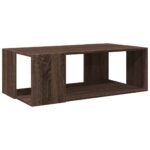 Table basse chêne marron 89,5x48x30 cm bois d'ingénierie – Image 4