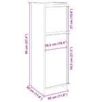 Armoire de salle de bain Chêne sonoma 30x30x95 cm Aggloméré – Image 8