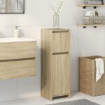 Armoire de salle de bain Chêne sonoma 30x30x95 cm Aggloméré