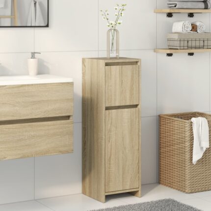 Armoire de salle de bain Chêne sonoma 30x30x95 cm Aggloméré