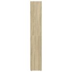 Armoire de salle de bain Chêne sonoma 30x30x183,5 cm Aggloméré – Image 3