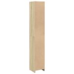 Armoire de salle de bain Chêne sonoma 30x30x183,5 cm Aggloméré – Image 4