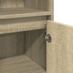 Armoire de salle de bain Chêne sonoma 30x30x183,5 cm Aggloméré – Image 6