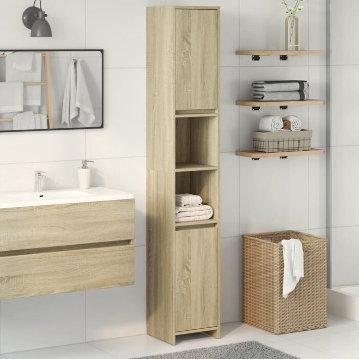 VXL8721102823176_m_en_hd_1.jpg Armoire de salle de bain Chêne sonoma 30x30x183,5 cm Aggloméré – Image 1