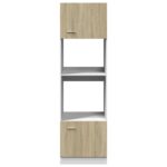 Armoire à micro-ondes "Lyon" Chêne sonoma 60x57x207 cm – Image 3