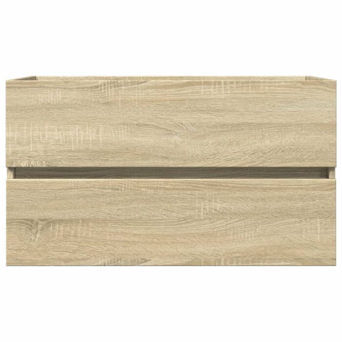 Armoire d'évier chêne sonoma 80x38,5x45 cm Bois d'ingénierie – Image 2