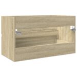 Armoire d'évier chêne sonoma 80x38,5x45 cm Bois d'ingénierie – Image 4