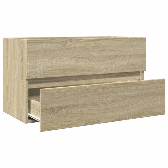 Armoire d'évier chêne sonoma 80x38,5x45 cm Bois d'ingénierie – Image 5