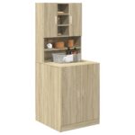 Meuble pour machine à laver Chêne sonoma 70,5x24x90 cm – Image 2