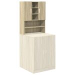 Meuble pour machine à laver Chêne sonoma 70,5x24x90 cm – Image 7
