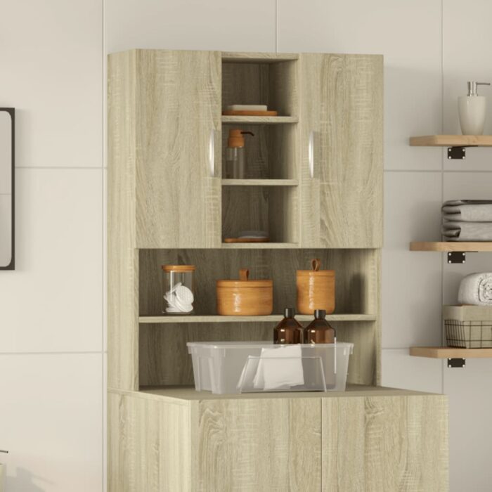 Meuble pour machine à laver Chêne sonoma 70,5x24x90 cm – Image 1