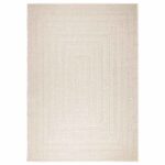 Tapis ZIZUR crème 200x290 cm aspect de jute intérieur extérieur – Image 2