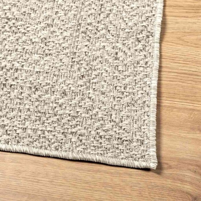 Tapis ZIZUR crème 200x290 cm aspect de jute intérieur extérieur – Image 7