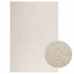 Tapis ZIZUR crème 120x170 cm aspect de jute intérieur extérieur