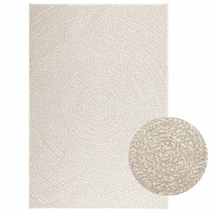 Tapis ZIZUR crème 120x170 cm aspect de jute intérieur extérieur