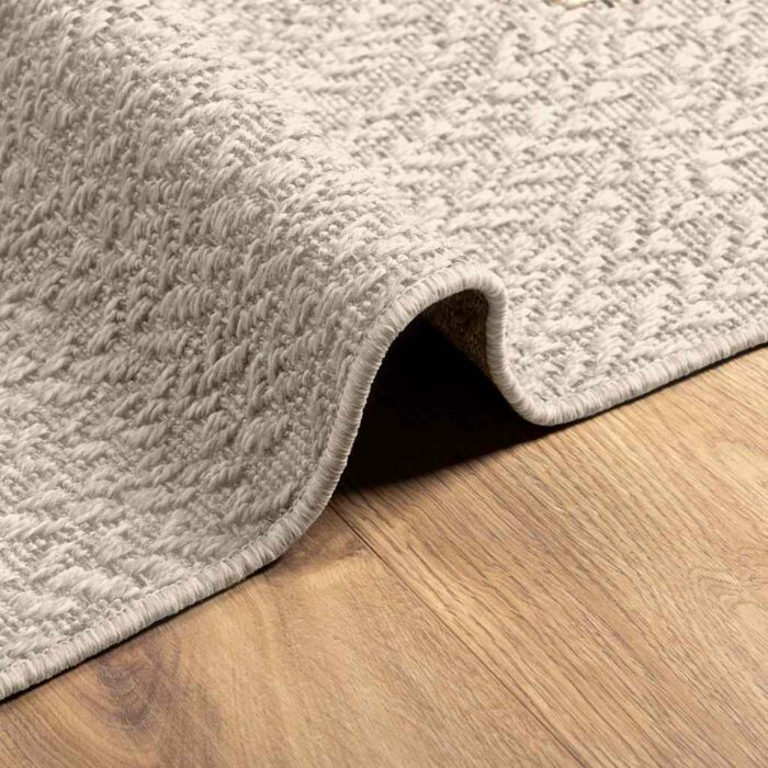 Tapis ZIZUR crème 120x170 cm aspect de jute intérieur extérieur – Image 5
