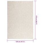 Tapis ZIZUR crème 120x170 cm aspect de jute intérieur extérieur – Image 8