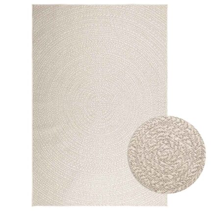 Tapis ZIZUR crème 160x230 cm aspect de jute intérieur extérieur