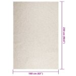 Tapis ZIZUR crème 160x230 cm aspect de jute intérieur extérieur – Image 8