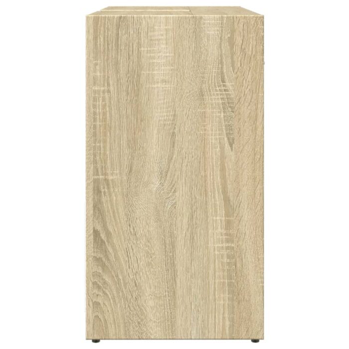 Armoire lavabo de salle de bain chêne sonoma 60x33x60 cm – Image 4