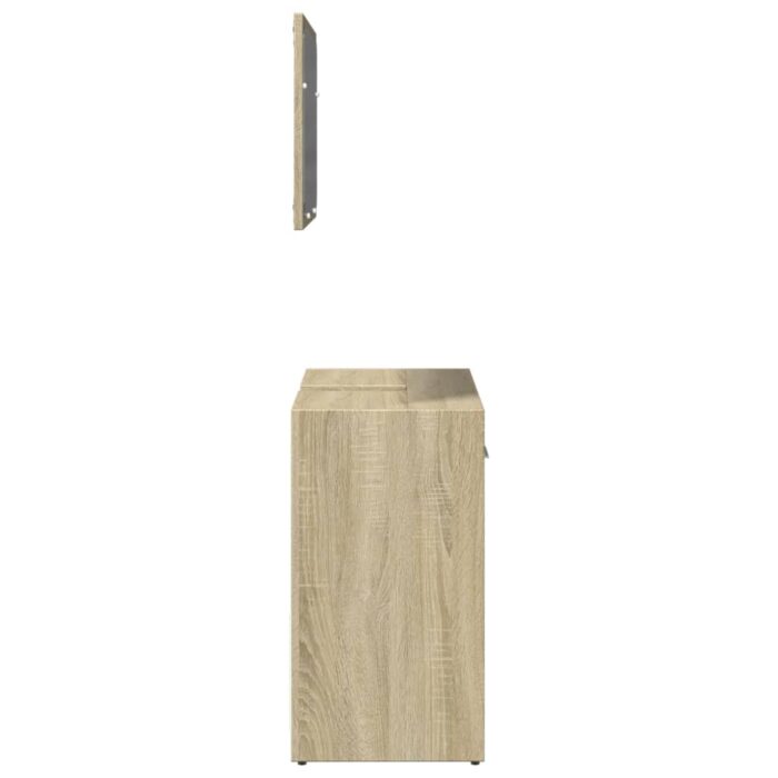Ensemble de meubles de salle de bain 2 pcs chêne sonoma – Image 4