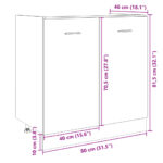 Armoire basse "Lyon" chêne sonoma 80x46x81,5 cm – Image 11