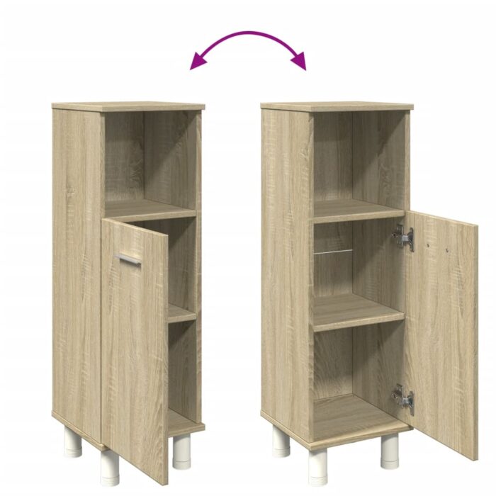 Armoire de salle de bain chêne sonoma 30,5x30x95 cm – Image 5