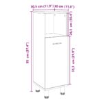 Armoire de salle de bain chêne sonoma 30,5x30x95 cm – Image 8