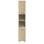 Armoire de salle de bain chêne sonoma 30,5x30x179 cm – Image 2