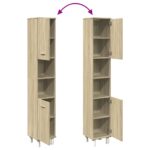 Armoire de salle de bain chêne sonoma 30,5x30x179 cm – Image 5