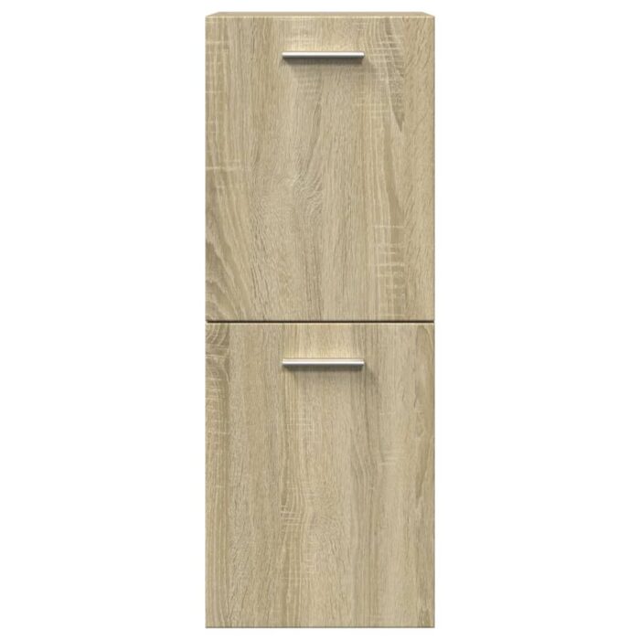 Armoire de salle de bain Chêne sonoma 30x30x80 cm Aggloméré – Image 2