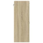 Armoire de salle de bain Chêne sonoma 30x30x80 cm Aggloméré – Image 3
