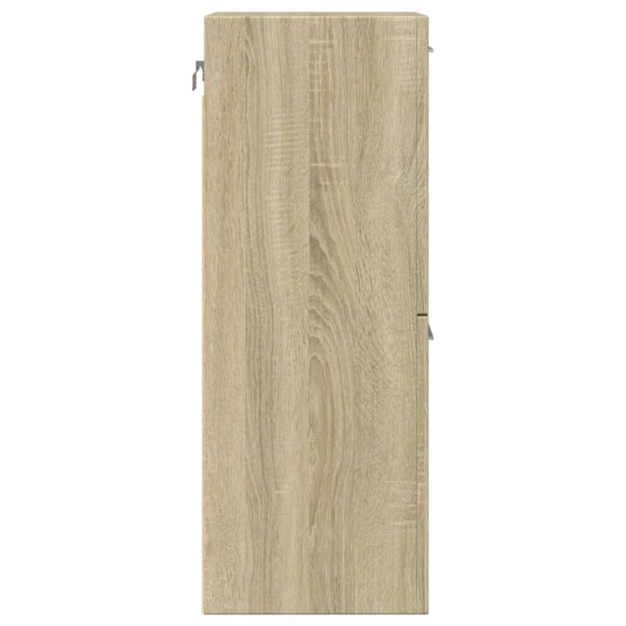 Armoire de salle de bain Chêne sonoma 30x30x80 cm Aggloméré – Image 3