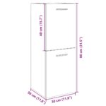 Armoire de salle de bain Chêne sonoma 30x30x80 cm Aggloméré – Image 9