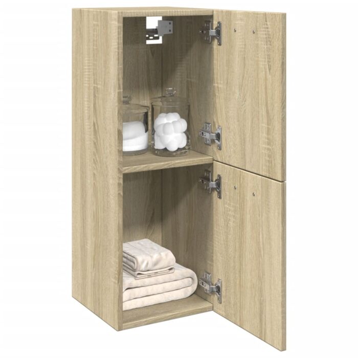 Armoire de salle de bain Chêne sonoma 30x30x80 cm Aggloméré – Image 1