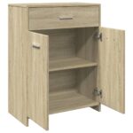 Armoire de salle de bain Chêne sonoma 60x33x80 cm Aggloméré – Image 5