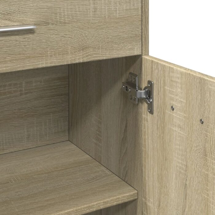 Armoire de salle de bain Chêne sonoma 60x33x80 cm Aggloméré – Image 6