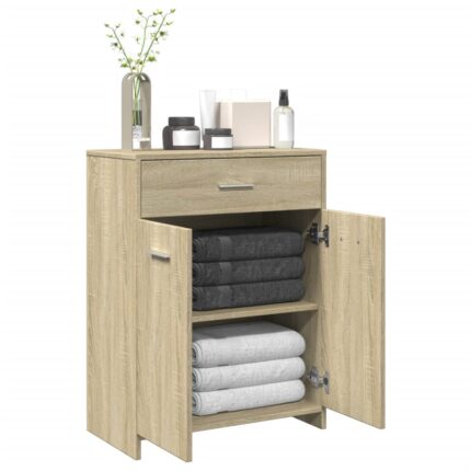 Armoire de salle de bain Chêne sonoma 60x33x80 cm Aggloméré